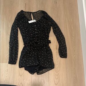 Abercrombie & Fitch Black Floral romper